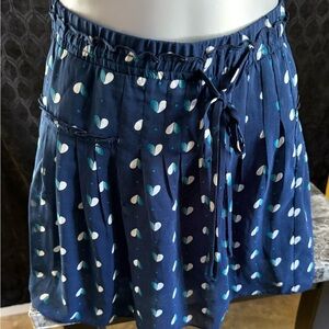 American Eagle Outfitters Navy Heart Print Mini Skirt